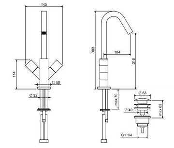 X-CHANGE - Countertop 1 hole brass washbasin mixer by Rubinetterie Treemme - view 3